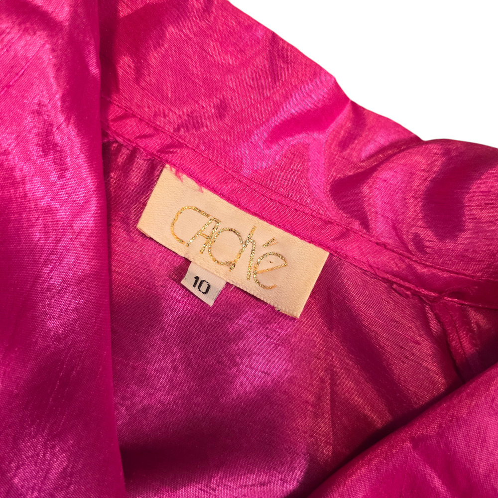Vintage Cache Hot Pink Wrap Dress Size 10 - Picture 7 of 10
